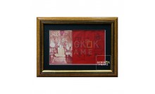 กรอบรูปผ้ายันต์ไม้จริงใส่แมทสีดำ